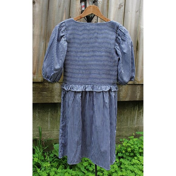New with Tags - Nation LTD- Betsy Striped Dress with Smocked Bodice, sz Small - Picture 3 of 14